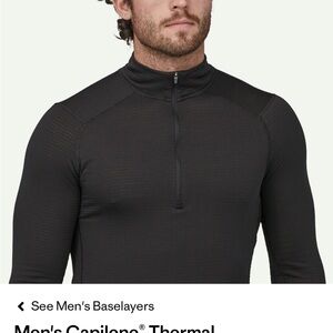 Patagonia Men's Black Capilene Top XL